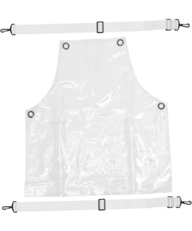 FRCOLOR Kitchen barber apron hair dresser apron hairstylist aprons for women unisex apron oil resistant clear apron kitchen apron cooking apron dishwashing apron tpu white Miss Apron - Buy Online on GoSupps.com