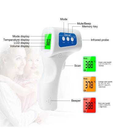 Berrcom JXB-178 Non-Contact Infrared Forehead Thermometer - 3-in-1 Contactless Thermometer for Kids, Infants & Adults - Fever Check - Buy Online on GoSupps.com