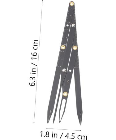 Ipetboom 2pcs Eyebrow Scale Vernier Caliper Gauge Ruler Eyebrow Measuring Ruler Adjustable Positioning Ruler 16X4.5X0.6CMx2pcs Blackx2pcs - Buy Online on GoSupps.com