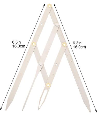 Healeved 1pc Second Generation Scale Eyebrow Measuring Tool Microblading Eyebrow Positioning Stainless Steel 25x5x0.6cm Silver - Buy Online on GoSupps.com