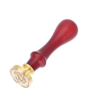 FOYTOKI 1pc Dispensing Plate Tool Wax Seal Stamp Pressed Seal Eye Shadow Seal Makeup Tool Copper Copper Head 1 count (Pack of 1) Brown