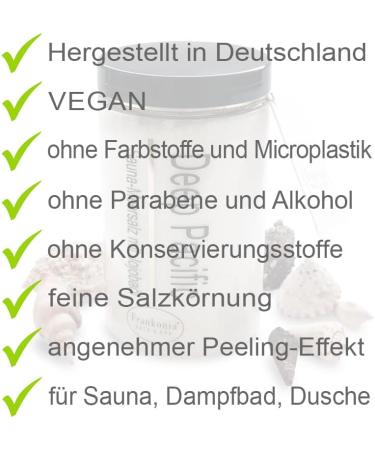 Frankonia Bath & Spa Sauna Salz Peeling - Deep Pacific 400g | Vegan Meersalz Body Scrub with Jojoba Oil & Vitamin E - Paraben-Free Shower & Body Peeling for All Skin Types - Buy Online on GoSupps.com