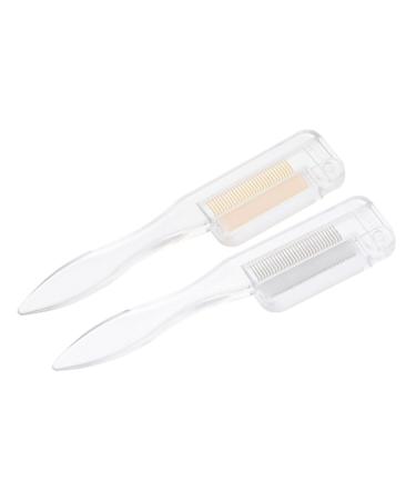Lurrose 2st foldable eyebrow comber combs for eyelash brushes eyelash separator make-up gadgets eyelash comb separator multi-purpose tool cosmetics girl knife grip pcs stainless steel