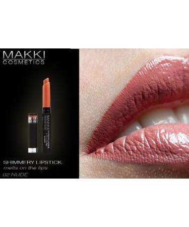  Makki Makki Shimmer lipstick melts on lips - nude glossy - Buy Online on GoSupps.com