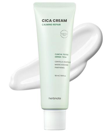 Derma-Teca Calming Repair Cica Cream - Skin Barrier Improvement Moisturizing & Damage Recovery - Enriched with 1000ppm Centella Asiatica 70% & Panthenol 1.69 oz.