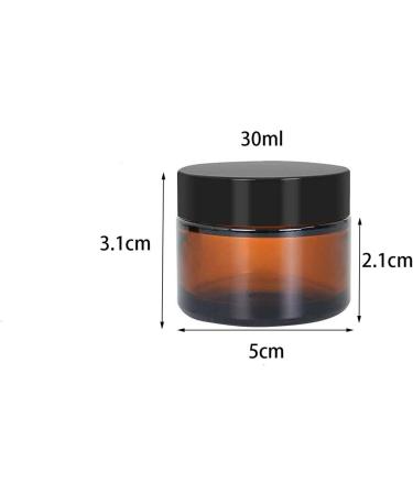 LECUNE 3-Piece 30ml Amber Plastic Ointment Cream Stick Set - Refillable Containers with Lid & Liner for Lotion Creams & Cosmetics (Includes 2 Spatulas) - Buy Online on GoSupps.com