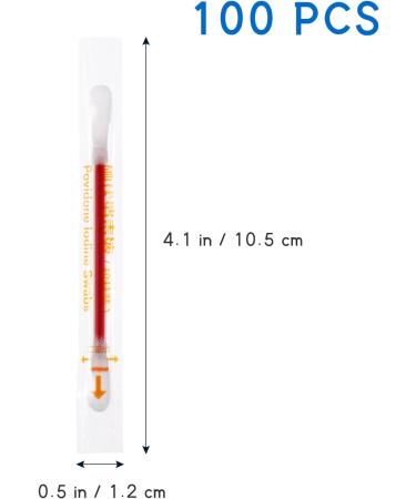 SUPVOX 100Pcs Disposable Cotton Swab for Iodophor Skin Disinfection - Hospital & Home Use - Buy Online on GoSupps.com