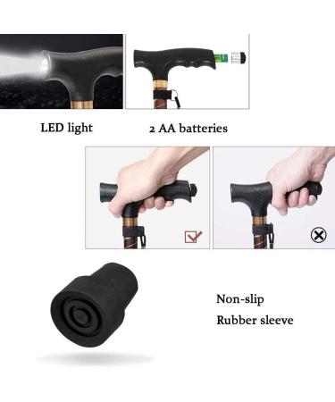 Walking Stick/Crutches Lightweight Aluminum Alloy Sticks with Light Handle 9 Height Levels Adjustable for Elderly Men or Women 4 Legs Base 2 Changeable Bronze Base Fixed Journey - Buy Online on GoSupps.com