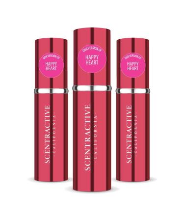 CA Perfume Impression of Clinic Happy Heart For Women Replica Version Fragrance Dupes Concentrated Long Lasting Eau de Parfum Spray Refillable Atomizer Bottle 0.17 Fl Oz/5ml-X3 CLINIC HAPPY HEART IMPRESSION 0.51 Fl Oz (Pack of 1)