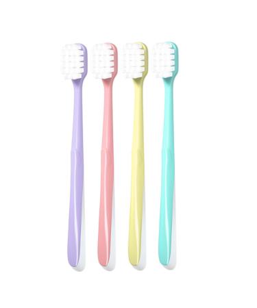 Minkissy 4 pieces toothbrist set soft cotton bristle toothbrush toothbrush clean toothbrush set toothbrush set travel toothbrush toothbrush for adult toothbrush clean pp