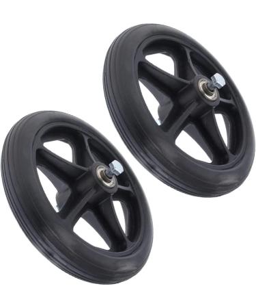 Castors 2pcs Black 7inch Wheelchair Front Caster - Wheelchair Wheels Replacement - Heavy Duty & Anti-Slip Bearing 5/16 Inch - Buy Online on GoSupps.com