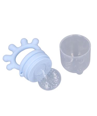 Baby Fruit Feeder - Silicone Choking Prevention & Soothing Baby Food Feeder for Meat (Light Blue) - International Shipping Available - Buy Online on GoSupps.com