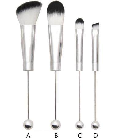 Beaded Cosmetic Brush Metal Handle Makeup Brush Perfect For Contouring Defining Blending Concealer Brush - Buy Online on GoSupps.com