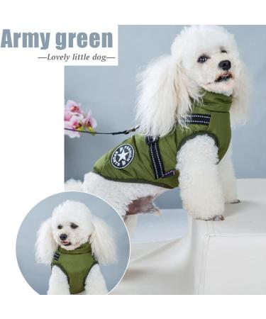Dog Vest & Coat - Waterproof Winter Harness for Dogs - Warm & Soft - 9 Colors Available - XXL Green - Buy Online on GoSupps.com