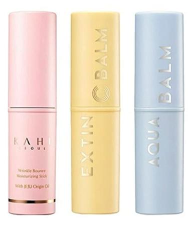 KAHI Seoul 3-pack Multi-Balm Wrinkle Bounce (9 g) Balm Extin C Balm Aqua made in Korea