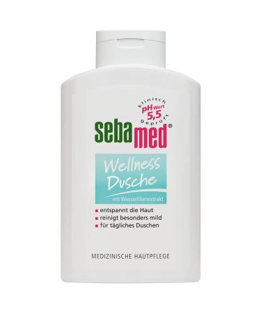 Sebamed wellness shower mild cleaning for sensitive skin 400 ml with care complex from water lily extract and allantoin made in Germany without microplastics - Buy Online on GoSupps.com