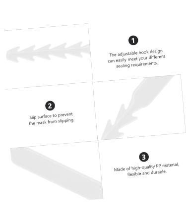 Clispeed 60 StK Mask Hook Hanger Extension Buckle for Face Masks - PP White Mask Cord Connector - Buy Online on GoSupps.com