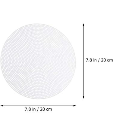 10pcs Clear Mesh Plastic Canvas DIY Kit | Round Plastic Canvas Sheets for Needlepoint | 20cm Embroidery Hoop Included - Buy Online on GoSupps.com