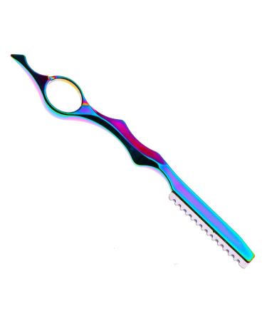 Professional Hair Styling Thinning Razor Set | Rainbow Stainless Steel Feather Razor + 10 Replacement Blades - International Shipping - Buy Online on GoSupps.com