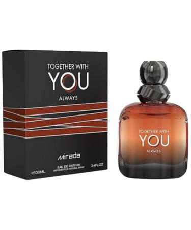 MIRADA Together With You Always Men's Eau de Parfum (EDP) 3.4 FL. Oz (100ml) Men s Perfume with Notes of Pink Pepper Juniper Violet Toffee Cinnamon Sage Lavender Vanilla Tonka Bean