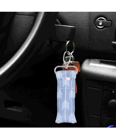  Wudaizhi 3pcs Lip Balm Bag Chapstick Bag Keyring Colourful Print Redistick Bag with Buckle for Women - Buy Online on GoSupps.com
