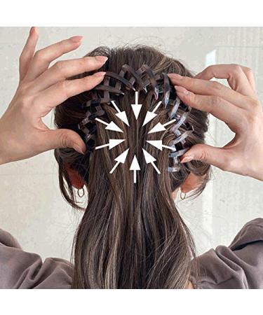 Expandable Birdnest Hair Clip Ponytail Holder Set - Hair Styling Tool for Women and Girls (3 Colors) - Buy Online on GoSupps.com