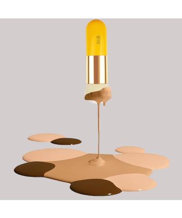 Buy BUTIYO Foundation Brush - Chubby Mini Kabuki Makeup Brush for Liquid Cream & Powder - Travel-Friendly Face Brush (Yellow) - Best for Blending - Buy Online on GoSupps.com