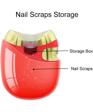 Lancoon Electric Nail Clipper Stainless Steel Blade with Rechargeable Safe Curved Protection Save Time and Energy Shearing Grinding Fingers Toes for Children Seniors Red - Buy Online on GoSupps.com
