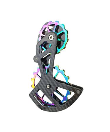 Bibike Oversized Derailleur Pulley Wheel System Carbon Fiber Cage Ceramic Bearing Aluminum Pulley for Shimano R8000 R8050 R9100 R9150 5800 6800 6870 9000 9070 LT-6800 for 6800 6870 9000 9070 7900 6700
