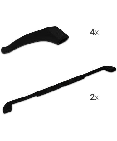 Buy kwmobile Anti-Slip Holder & Glasses Strap Set - 4x L Silicone Ear Hooks & 2x Strap for Glasses - Black | International Shipping Available - Buy Online on GoSupps.com