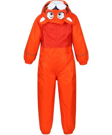 Regatta Kids Mudplay III Waterproof Insulated All-in-One Suit 36-48 Months - Blaze Orange Tiger - Buy Online on GoSupps.com