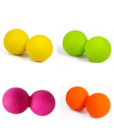 Buy BUIFULSIC Massage Device - Double Lacrosse Bands for Muscle Relaxation & Foot Massage | Fitness Resistance Yoga Equipment - Medium Yellow - Buy Online on GoSupps.com