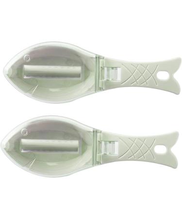 Yardwe 2-Pack Fish Scale Remover - Ergonomic Stainless Steel Scraper with Saw Tooth Design for Easy Fish Cleaning - 16cm x 5.5cm - Buy Online on GoSupps.com