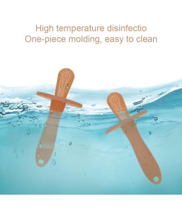 Vicloon Teething Toys Set | Baby Teether Toy with Anti-Lost Chain | Chew Toy Teething Ring for Boys & Girls | Brown | 2pcs - Buy Online on GoSupps.com