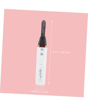 DOITOOL Eyelash Curler Beauty Tool Heated Eye Lash Curler Electric Lash Curler Eyelash Holder White to Rotate Makeup Tools Portable Abs 14.5X2.2X2.2CM - Buy Online on GoSupps.com