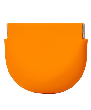 Dental Fixed Bag Silicone Breathable Box Invisible Orthodontic Braces Retainers Orthodontics Anti Wear Braces Cleaning Storage and Protection Bag Carry with You (Orange)
