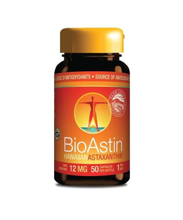 BioAstin Hawaiian Astaxanthin 12mg 50ct Hawaiian Grown Antioxidant