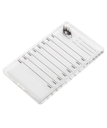 Eyelashes Extension Board Acrylic Eyelashes Grafting Storage Board with Measuring Function Fake Eyelashes Storage Palette for Lash Technicians