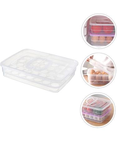 1 Pc Portable Egg Box Food Serving Tray Single Egg Holder Sealing Crisper Refrigerator re-usable - Buy Online on GoSupps.com