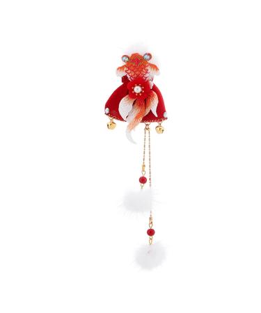 AJOIDR Festive Embroidered Hair Clip Sweet Girls Cute Hair Barrettes Clip Headwear Pompoms Accessories for Women Girls