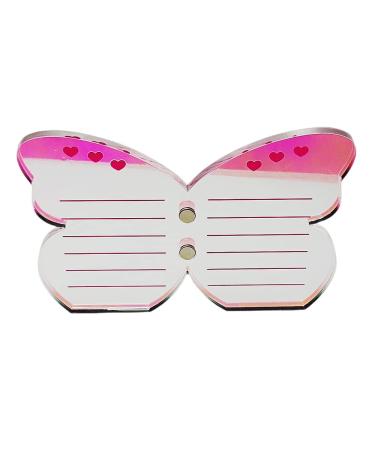 Grafting False Eyelash Acrylic Extension Pallet, Eyelash Extension Tweezers Plate Pad Makeup Palette Individual Training Tools Butterfly-shaped (Dazzling(5.9x3.9inch))