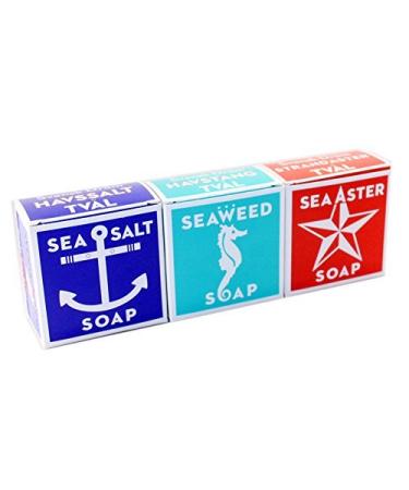 Swedish Dream 3 Pack Mix Set (Sea Salt + Seaweed + Sea Aster) Soap Bar 4 oz USA