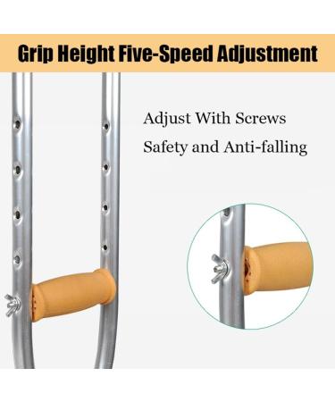 Crutches for Adults with Damping Spring Crutches with Soft Ergonomic Handle Grips Forearm Crutches Walking Crutches Post Injury Or Surgery Support for Elderly Handicapped Disabled Adults Fashionable - Buy Online on GoSupps.com