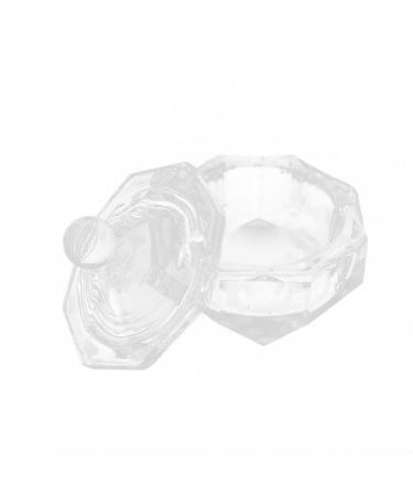Nail Art Clear Dappen Shell with Lid - Crystal Glass Nail Bowl for Acrylic Liquid & Powder | Manicure Pedicure Kits - Buy Online on GoSupps.com
