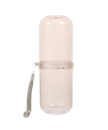Zerodeko Transparent Washing Cup Toothbrush Travel Storage Rack Pink
