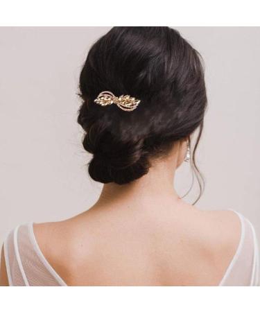 Aneneiceera Vintage Crystal Hair Clip Gold Rhinestone Hair Barrette Sparkle Cz Head Clip Crystal Wedding Headpieces Bridal Hair Accessories for Women and Girls - Buy Online on GoSupps.com