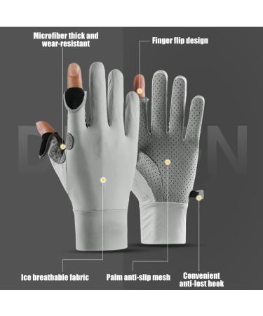 Fencelly Eisseide Summer UV Protection Gloves - Slide-Resistant Breathable 2 Cut Finger Design for Men | Perfect for Fishing & Cycling - XL Size - Buy Online on GoSupps.com