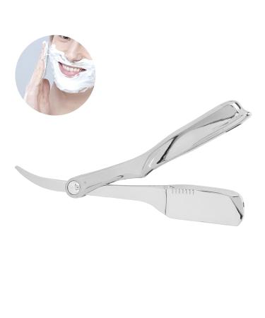 Folding Straight Edge Razor | Stainless Steel Barber Shaver | Salon Quality Men's Razor Blade Holder - International Shipping Available - Buy Online on GoSupps.com