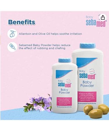 Buy BABY SEBAMED Powder 200 gm - Olive Oil & Allantoin for Fresh Newborn Skin | Absorbs Sweat | International Shipping - Buy Online on GoSupps.com