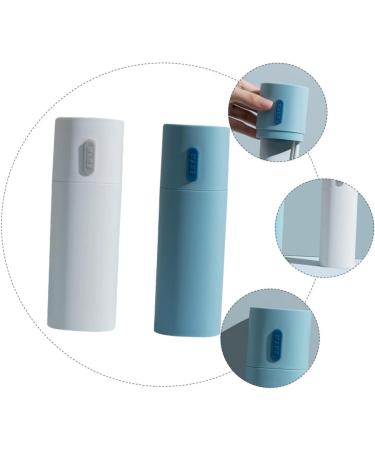 VOSAREA 4-Pcs Toothbrush Storage Cup Set - Travel Toothpaste Holder & Outdoor Toothbrush Case (Blue & White) | Perfect for International Shipping - Buy Online on GoSupps.com